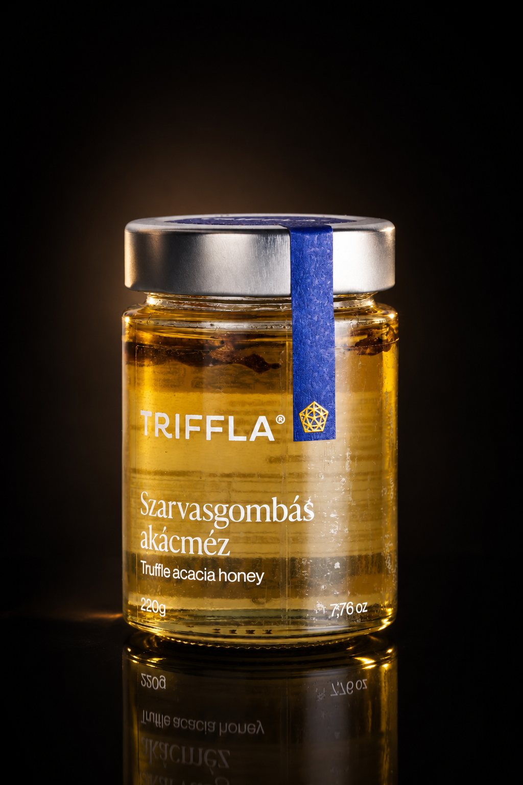Premium Acacia Honey with Truffle by Amber & Truffle — golden acacia honey infused with summer truffle